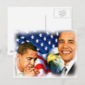 44e en 45e President Barack Obama_ Briefkaart (Voorkant / Achterkant)