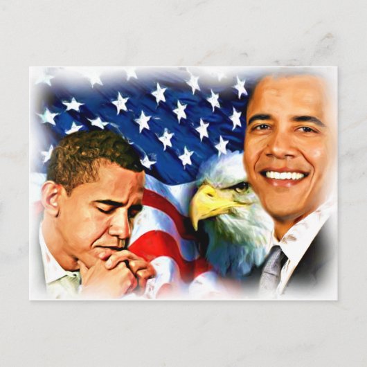 44e en 45e President Barack Obama_ Briefkaart (Voorkant)
