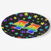 44e Evenement: Vet, Leuk, Kleurrijke Regenboog 44 Papieren Bordje (Gekanteld)