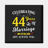 44e jaar bruiloft Jubileum Magneet (Voorkant)