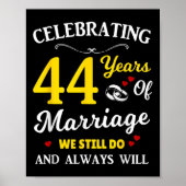 44e jaar bruiloft Jubileum Poster (Voorkant)