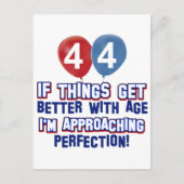 44e jaar oud verjaardagsontwerp briefkaart (Voorkant)