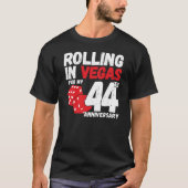 44e Jubileum getrouwd 44 jaar Las Vegas reis T-shirt (Voorkant)