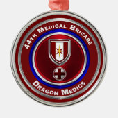 44e kerstdag van de medische brigade metalen ornament (Voorkant)