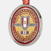 44e medisch brigade, Afghanistan Veteraan Metalen Ornament (Links)