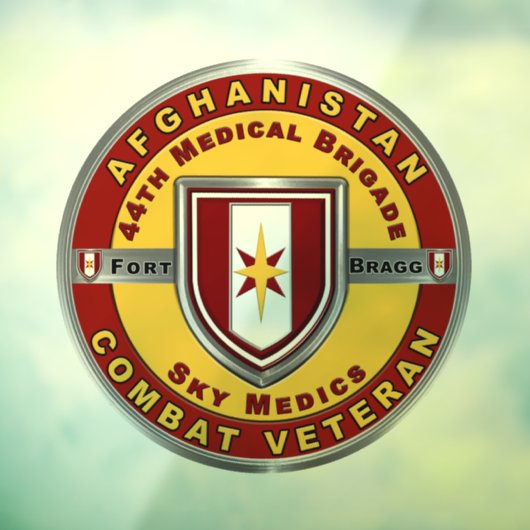 44e medisch brigade, Afghanistan Veteraan Raamsticker (Vel 3)