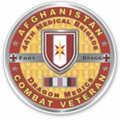 44e medisch brigade, Afghanistan Veteraan Sticker (Voorkant)