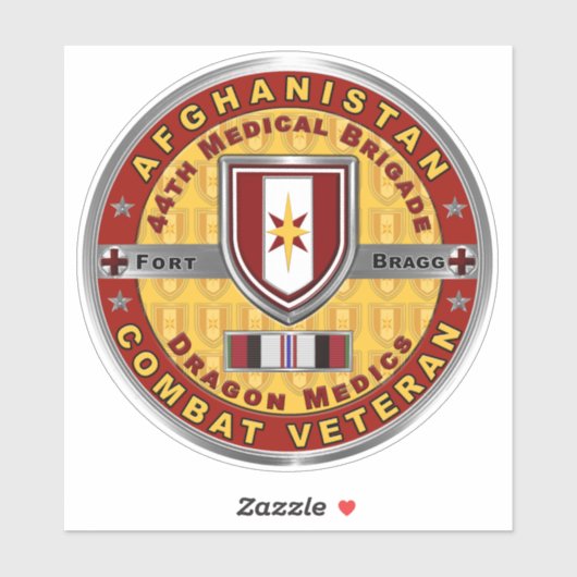 44e medisch brigade, Afghanistan Veteraan Sticker (Vel)
