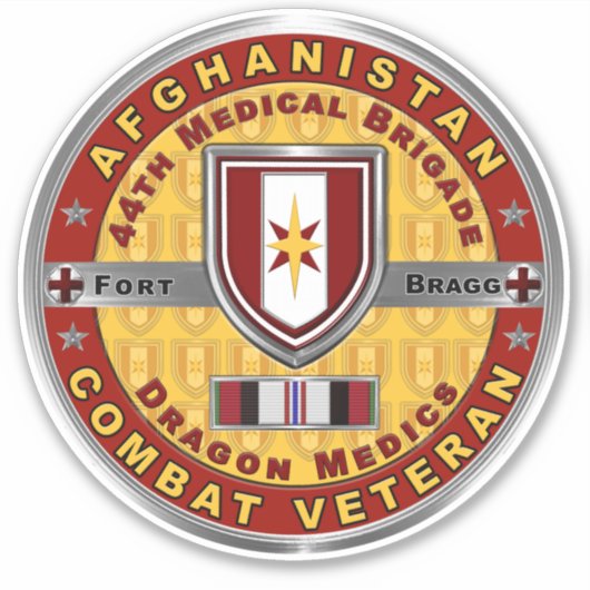 44e medisch brigade, Afghanistan Veteraan Sticker (Voorkant)