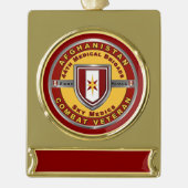 44e medisch brigade, Afghanistan Veteraan Verguld Banner Ornament (Voorkant)