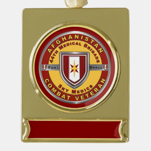 44e medisch brigade, Afghanistan Veteraan Verguld Banner Ornament