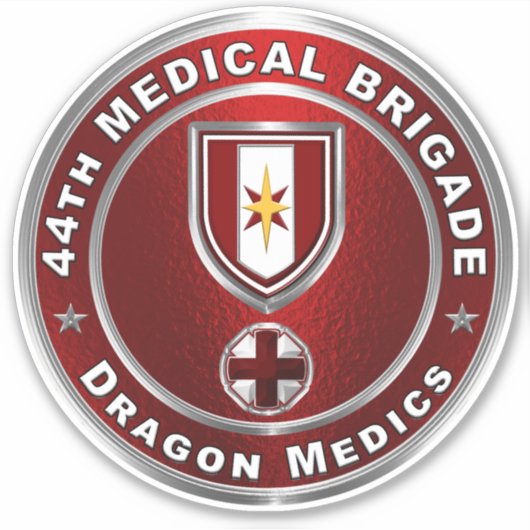 44e medisch brigade in de lucht sticker (Voorkant)