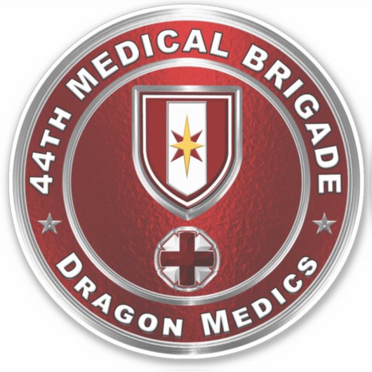 44e medisch brigade in de lucht sticker (Voorkant)