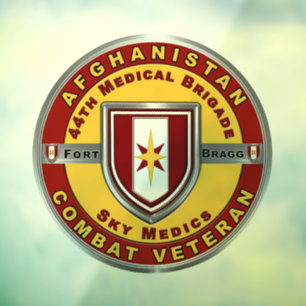 44e Medische Brigade Afghanistan Veteraan Raamsticker