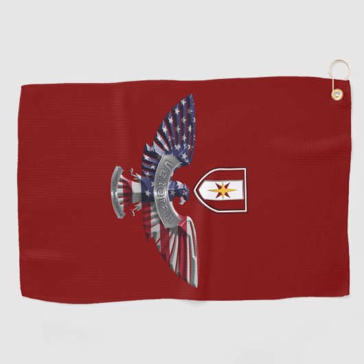 44e medische brigade "Dragon Medics" Eagle Golfhanddoek (Horizontaal)