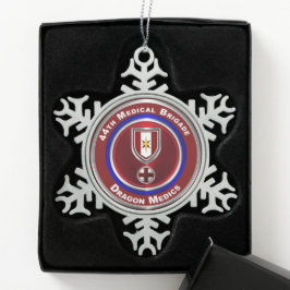 44e medische brigade Keepomwille Tin Sneeuwvlok Ornament