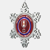 44e medische brigade Keepomwille Tin Sneeuwvlok Ornament (Rechts)