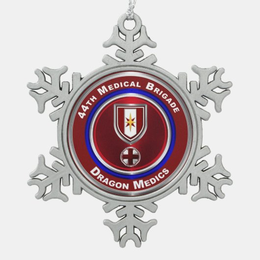 44e medische brigade Keepomwille Tin Sneeuwvlok Ornament (Voorkant)