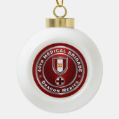 44e medische brigade keramische bal ornament (Voorkant)