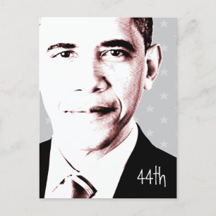 44e - Obama met sterren - Briefkaart