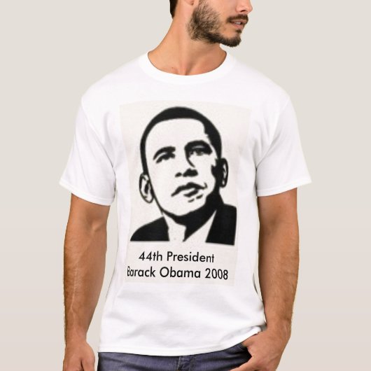 44e President Barack Obama 2008 T-shirt (Voorkant)