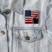 44e President Barack Obama_Button_by Elenne Vierkante Button 5,1 Cm (In situ)