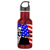 44e President, Barack Obama en Flag Water Bottle Waterfles (Voorkant)