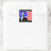 44e President, Barack Obama en Vlag Stickers (Tas)
