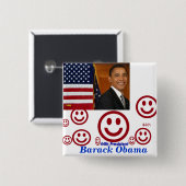 44e President_Button Vierkante Button 5,1 Cm (Voorkant /achterkant)