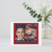 44e President Memorabilia Briefkaart (Staand voorkant)