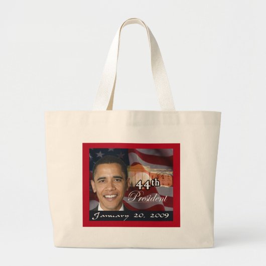 44e President Memorabilia Grote Tote Bag (Voorkant)