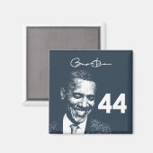 44e President: President Obama met handtekening Magneet (Voorkant / Achterkant)