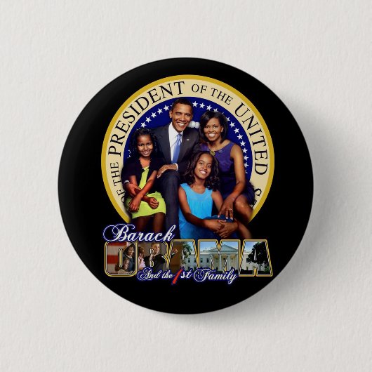 44e president ronde button 5,7 cm (Voorkant)