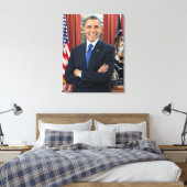 44e President van de verenigde staten Barack Obama Canvas Afdruk (Insitu (Slaapkamer))