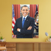 44e President van de verenigde staten Barack Obama Canvas Afdruk (Insitu (Woonkamer))