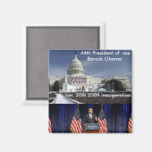 44e President van de VS, Barack Obama Magneet (Voorkant / Achterkant)