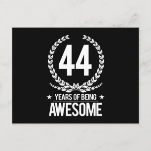 44e verjaardag (44 jaar Geweldige) Briefkaart