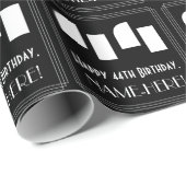 44e verjaardag: Art Deco geïnspireerd look "44" &  Cadeaupapier (Rol Hoek)