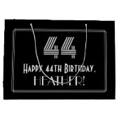 44e verjaardag — Art Deco geïnspireerd look "44" & Groot Cadeauzakje (Achterkant)