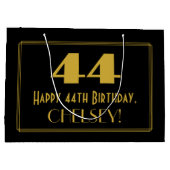 44e verjaardag — Art Deco geïnspireerd look "44" & Groot Cadeauzakje (Achterkant)