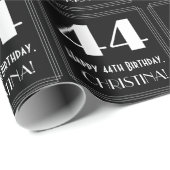 44e verjaardag - Art Deco Geïnspireerde look "44", Cadeaupapier (Rol Hoek)