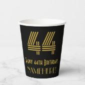 44e verjaardag: Art Deco Geïnspireerde look "44" e Papieren Bekers (Voorkant)