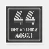 44e verjaardag: Art Deco Geïnspireerde look "44" + Servet (Voorkant)