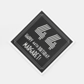 44e verjaardag: Art Deco Geïnspireerde look "44" + Servet (Hoek)