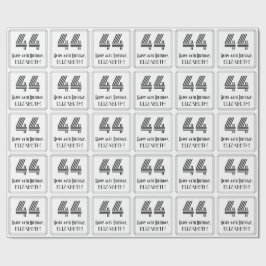 44e verjaardag: Art Deco geïnspireerde stijl "44"  Cadeaupapier