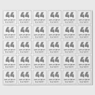 44e verjaardag: Art Deco geïnspireerde stijl "44"  Cadeaupapier