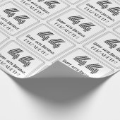 44e verjaardag: Art Deco geïnspireerde stijl "44"  Cadeaupapier (Hoek)