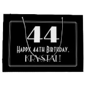 44e verjaardag: Art Deco geïnspireerde stijl "44", Groot Cadeauzakje (Achterkant)