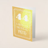 44e verjaardag ~ Art Deco stijl "44" & aangepaste  Folie Kaarten (Voorkant)