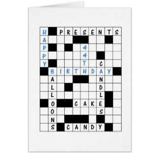 44e verjaardag, Crossword Puzzle Birthday Card